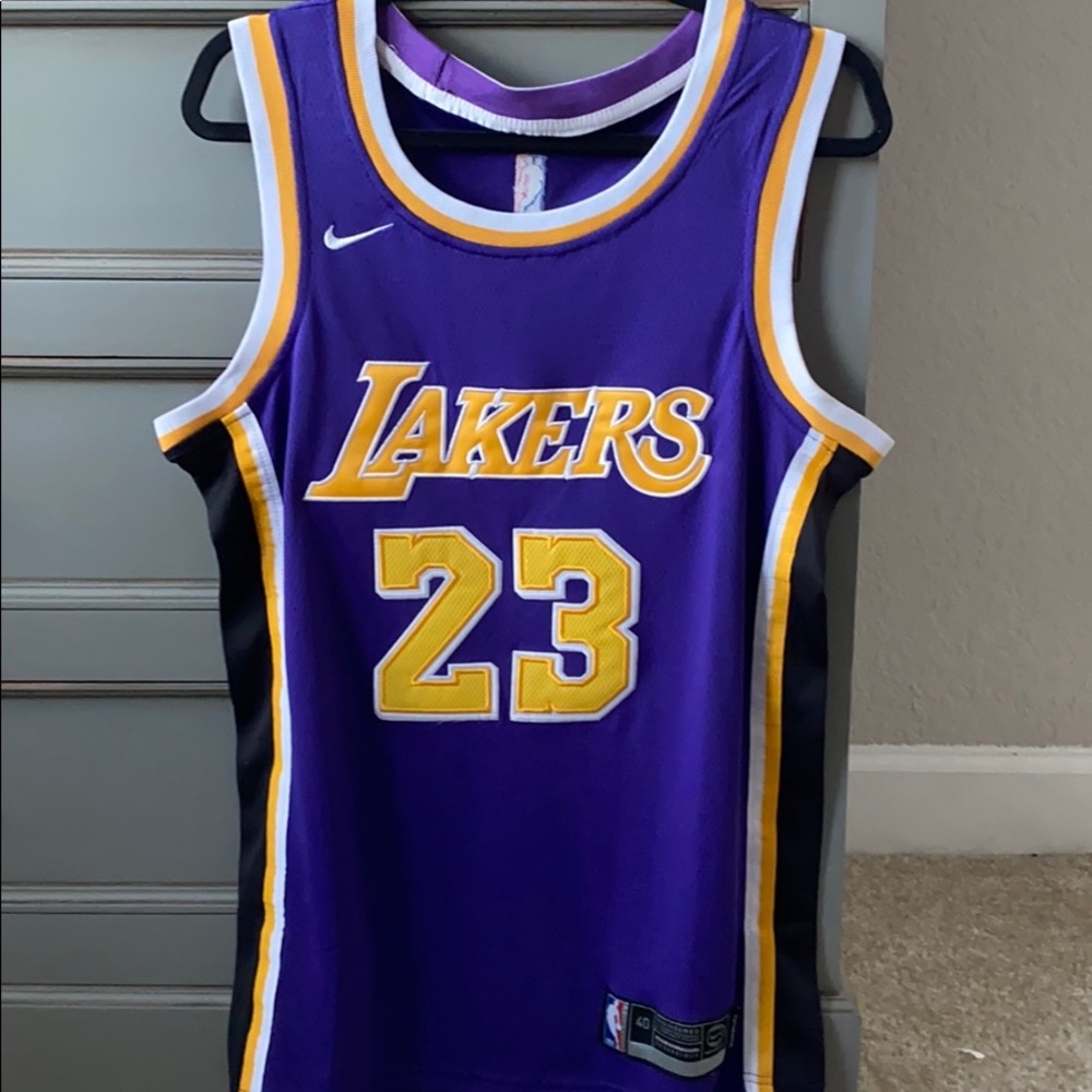 Nike Purple and Yellow Lakers Jersey